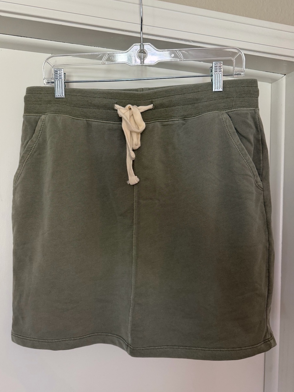 Thread & Supply Olive Green Drawstring Skirt